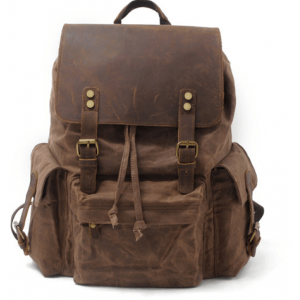 P06 WAX OUTDOOR 2 SCOUT™ Tradycyjny plecak z woskowanej bawełny + skóra naturalna. A4 - 4 kolory