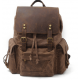 P06 WAX OUTDOOR 2 SCOUT™ Tradycyjny plecak z woskowanej bawełny + skóra naturalna. A4 - 4 kolory