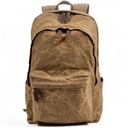 P9 WAX BOSTON UNISEX™  plecak płótno woskowane - skóra naturalna. A4 - Khaki, szaro-zielony, czarny